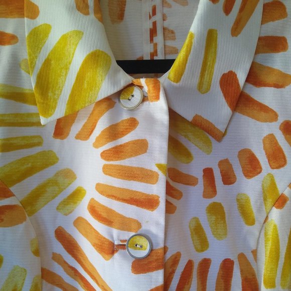 Chico's Printed Crop Women Blazer Size M - Picture 4 of 8